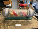 Vtg Kochs Glass Aluminum Rotating Light up Barber Pole Light 1920's Orig Antique