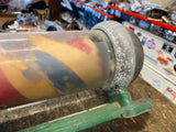 Vtg Kochs Glass Aluminum Rotating Light up Barber Pole Light 1920's Orig Antique