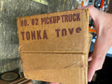 Vtg 1960's Tonka Toy Steel PIckup Truck Orig Box ford No. 2  Bronze Minty!