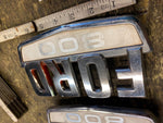 Ford 800 Emblems Badges Truck Tractor Vtg Hood Fender 1970's OEM Trim Medallion