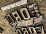 Ford 800 Emblems Badges Truck Tractor Vtg Hood Fender 1970's OEM Trim Medallion