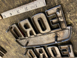 Ford 800 Emblems Badges Truck Tractor Vtg Hood Fender 1970's OEM Trim Medallion