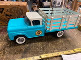 Vtg Nylint 4500 Ford Logo Ranch Truck Stake Bed Pickup Tin Toy Orig Box Minty!
