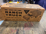 Vtg Nylint 4500 Ford Logo Ranch Truck Stake Bed Pickup Tin Toy Orig Box Minty!