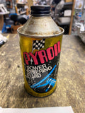 Vtg Pyroil Power Steering Fluid Tin Oil Gas Collector Can Cone Top Auto Truck