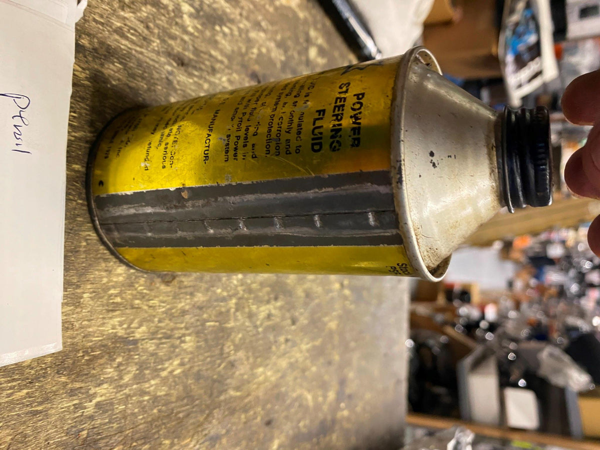 Vtg Pyroil Power Steering Fluid Tin Oil Gas Collector Can Cone Top Aut ...