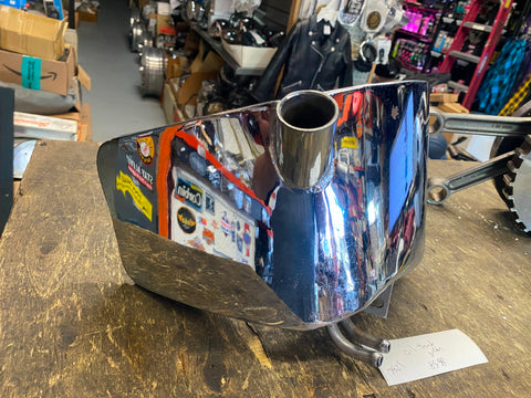 Oil Tank Harley Softail Heritage Fatboy Evo Chopper 89-99 Chrome Wings