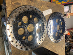Polished Stainless Front Brake Rotors Harley Touring FLH glide 11 1/2 Bagger PR!