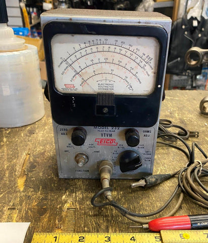 Vtg Eico 232 Peak to Peak VTVM Vacuum Tube Multimeter Volt meter Ohm Electrical