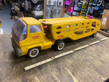 Vtg Tonka Toy Truck 60's Gas Turbine Car Hauler Transportser Carrier Yellow