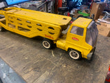 Vtg Tonka Toy Truck 60's Gas Turbine Car Hauler Transportser Carrier Yellow