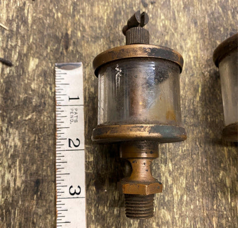 Vtg Brass MICHIGAN LUBRICATOR Hit & Miss Engine Drip Oiler Detroit Motor Steampu