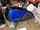 Vtg Shovelhead Gas fuel Tanks OEm Harley Chopper Fatbobs Old Paint Factory 3.5