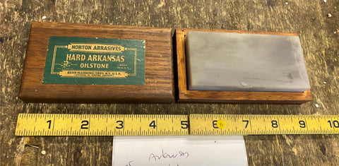 Norton Abrasives Hard Arkansas Oilstone Vtg Behr NY Sharpening Straight Razor