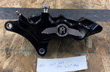 6 PISTON BRAKE CALIPER FRONT LEFT HARLEY BLACK CONTRAST SOFTAIL DYNA CUSTOM CHOP