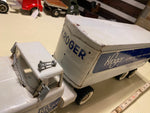 RARE VTG 1960's STRUCTO FORD KROGER TIN TOY SEMI STEEL TRUCK PRIVATE LABEL 23"