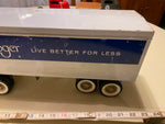 RARE VTG 1960's STRUCTO FORD KROGER TIN TOY SEMI STEEL TRUCK PRIVATE LABEL 23"