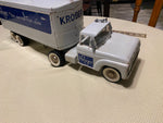 RARE VTG 1960's STRUCTO FORD KROGER TIN TOY SEMI STEEL TRUCK PRIVATE LABEL 23"