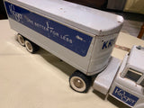 RARE VTG 1960's STRUCTO FORD KROGER TIN TOY SEMI STEEL TRUCK PRIVATE LABEL 23"