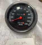 OEM Speedometer Harley FLH Softail Dash Mount factory Shovelhead Evo 4 1/2" Orig