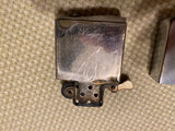 Vtg 1938-1941 4 Barrel Hinge Early Zippo Lighter Diagnol Line Edging Round Corne
