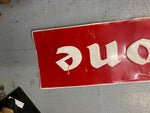 Vtg Firestone Embossed Tin Display Sign 72x14 OIL Gas Service Station Garage Cav