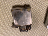 Vtg 1938-1941 4 Barrel Hinge Early Zippo Lighter Diagnol Line Edging Round Corne