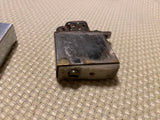 Vtg 1938-1941 4 Barrel Hinge Early Zippo Lighter Diagnol Line Edging Round Corne