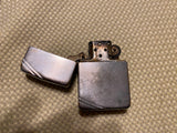 Vtg 1938-1941 4 Barrel Hinge Early Zippo Lighter Diagnol Line Edging Round Corne