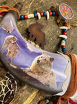 Bradford Exch Sacred Sentinels Sacred Gaurdians Wolf Powder Horn Native American