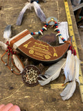 Bradford Exch Sacred Sentinels Sacred Gaurdians Wolf Powder Horn Native American