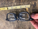 Vtg Cat's Eyeglasses Safety Glasses Steampunk Black Frame Motorcycle Fashion!