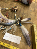 Bradford Exch Sacred Sentinels Dream Gaurdians Wolf Powder Horn Native American