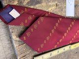Shriner Mason Neck Tie Medal Fraternal Pin Decor Dress R&p 100 Maroon President