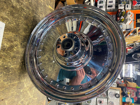 OEM Solid Rear Disc Wheel 1984-99 FXR Softail Dyna Custom Chopper Mag Centerline