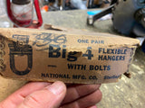 Vtg Barn Sliding Door Hardware Roller 4" Hanger Big 4 National Mfg Co USA 1940's