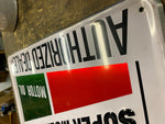 Vtg Castrol Gtx Embossed Tin Display Sign 23x18 OIL Gas Service Station Garage