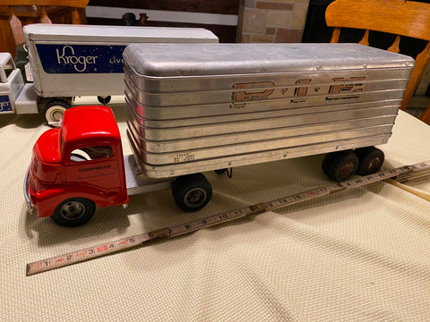 SMITH MILLER TIN TOY SEMI STEEL TRUCK FLAT NOSE PIE GMC PIE 1:16 INTERMOUNTAIN!