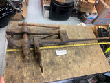 Vtg Tools Blacksmith Leg Post Vise Antique Horse 45" Tall 4 1/2" Jaws Heavy duty