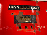 Vtg Sinclair gas pump plate sign Oil Man Cave Porcelain Man Cave Petroliana Red