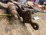 Vtg Tools Blacksmith Leg Post Vise Antique Horse 45" Tall 4 1/2" Jaws Heavy duty
