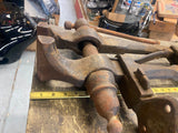 Vtg Tools Blacksmith Leg Post Vise Antique Horse 45" Tall 4 1/2" Jaws Heavy duty