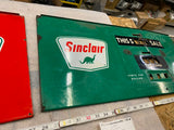 Vtg Sinclair gas pump plate sign Oil Man Cave Porcelain Man Cave Petroliana Gree