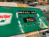 Vtg Sinclair gas pump plate sign Oil Man Cave Porcelain Man Cave Petroliana Gree