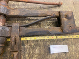 Vtg Tools Blacksmith Leg Post Vise Antique Horse 45" Tall 4 1/2" Jaws Heavy duty