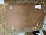 Vtg 70's Budweiser King Of Beer Tin Sign Wood 25x15 Tavern Man Cave Embossed!