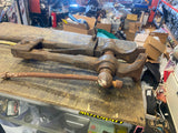 Vtg Tools Blacksmith Leg Post Vise Antique Horse 45" Tall 4 1/2" Jaws Heavy duty
