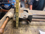 Vtg Tools Morgan 20A Large Screw Type Under bench Vise Wood Workers USA Carpente