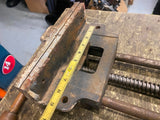 Vtg Tools Morgan 20A Large Screw Type Under bench Vise Wood Workers USA Carpente