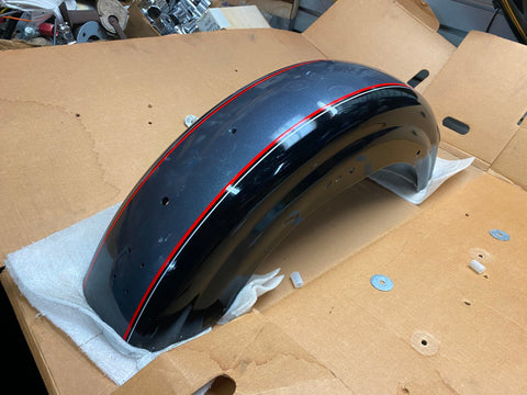 NOS Rear Rear Fender Orig Paint Vivid Black Slate Gray Charcoal Sportster Harley